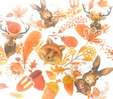 woodland animals sticker flakes flake stickers pack of 40 translucent fox deer rabbit