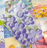 oil painting style postcard postcards card cards cute kawaii art stationery individual set floral flower flowers mountain sea ocean paintings texture pretty blossom sky clouds