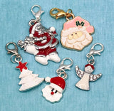 christmas gold silver planner clip charm charms cute festive planning accessories uk handmade gift gifts santa tree angel rhinestone enamel clips