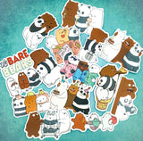 cute waterproof vinyl laptop sticker stickers large pvc plastic animals panda sloth sloths bear bears bundle uk kawaii stationery gifts