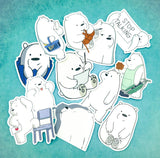 cute waterproof vinyl laptop sticker stickers large pvc plastic animals panda sloth sloths bear bears bundle uk kawaii stationery gifts