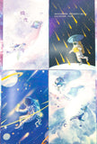 luminous postcard post card postcards space galaxy ocean dream magic magical glow in the dark glowing cards uk cute kawaii stationery bundle