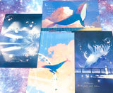 luminous postcard post card postcards space galaxy ocean dream magic magical glow in the dark glowing cards uk cute kawaii stationery bundle