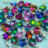 Just 50p! RAINBOW GLASS Planner Charm- Snowflake Heart or Star #P31