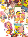 ducks duckings spring springtime pet clear plastic sticker sticker flakes pack of 40 20 large clear easter yellow cute kawaii stationery uk