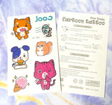 kawaii cat temporary tattoo tattoos cats cute uk gift gifts kids pretty kitty kittens cartoon funny ice cream sweets bright sheet pack party fillers space planet magic