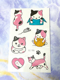 kawaii cat temporary tattoo tattoos cats cute uk gift gifts kids pretty kitty kittens cartoon funny ice cream sweets bright sheet pack party fillers space planet magic