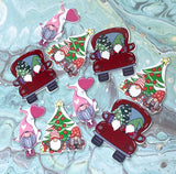 gnome gnomes gonk gonks festive christmas car cars red pink balloon winter red green cute kawaii flatback flat back fb fbs planar planars craft supplies uk