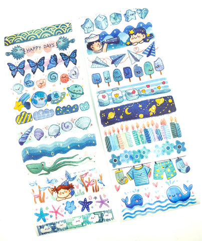 washi paper strips sheets cute kawaii designs colour themed uk stationery pink purple grey monochrome brown green