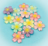 cherry blossom acrylic flower fb flatback fbs resin cabochon uk cute kawaii floral craft supplies easter flowers