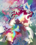 laser holo holographic clear plastic glitter rainbow sticker stickers pack 48 or 15 big shiny magic magical fairy unicorn cat moon deer mystical pack uk cute kawaii stationery