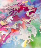 laser holo holographic clear plastic glitter rainbow sticker stickers pack 48 or 15 big shiny magic magical fairy unicorn cat moon deer mystical pack uk cute kawaii stationery