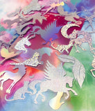 Last one just 99p! Magical Creatures Laser Holographic Clear Plastic Stickers x 15/pack of 45