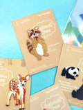 cute animal iron on applique fabric patch patches gift gifts squirrel dog dogs raccoon raccoons panda pandas elephant elephants blue tit birds bird deer uk cute kawaii craft supplies