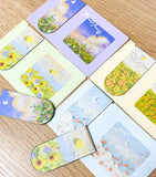 famous painting artistic pretty magnetic bookmark bookmarks fold over set moon sky flower flowers floral sunflower uk cute kawaii gift gifts stationery art