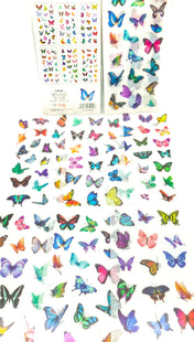 bright butterflies sticker sheet sheets translucent planner stickers uk stationery butterfly sticker pack 6 tracing paper subtle delicate pretty