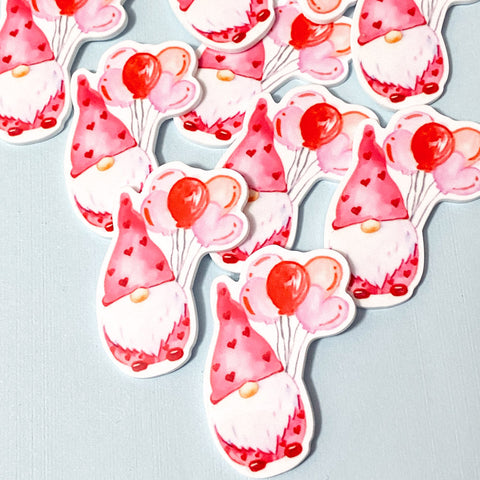 pink cute kawaii gnome gnomes gonk gonks planar flatback flat back fb flatbacks balloons balloon heart hearts valentine uk craft supplies pretty sweet love