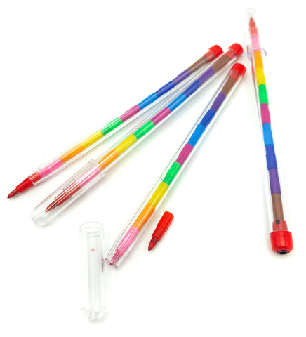 rainbow colours colouring crayon crayons pencil kids colours pop on interchangeable uk cute kawaii stationery gifts