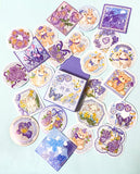 mini sticker flake box stickers flakes spring rabbit rabbits bunny bunnies bear bears cute kawaii lamb lambs floral flowers flower 46 uk kawaii stationery baby animals butterfly butterflies lilac purple blue