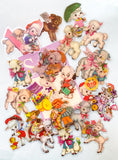 retro kitsch lamb lambs sheep big clear plastic pet sticker stickers pack 40 spring vintage dog girl cute kawaii stationery uk