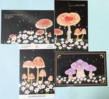 mushroom fungi toadstool butterfly butterflies fish goldfish ocean jellyfish pretty cute kawaii individual post card postcard postcards uk pastel