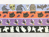 halloween 10m full roll rolls washi spooky ghost ghosts cat cats witch moon magic bat bats orange purple black white tombstone hat hats broomstick uk cute kawaii stationery planner supplies