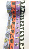 halloween 10m full roll rolls washi spooky ghost ghosts cat cats witch moon magic bat bats orange purple black white tombstone hat hats broomstick uk cute kawaii stationery planner supplies