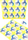 mermaid tail sending you oceans of love thank you round stickers 35mm uk mermaids stationery