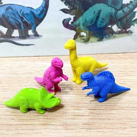cute kawaii dino dinsoaur eraser blue green yellow pink uk gift gifts stationery kids children fun small cerise hot erasers stocking filler fillers