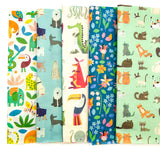 tissue paper sample set of single sheets 5 sheet wrap wrapping patterned uk rex london animals dog dogs cat cats fairy fairies kids