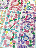 holo holographic glitter glittery bunny rabbit bunnies rabbits stationery sticker stickers sheet cute kawaii uk flower flowers bow bows scroll easter