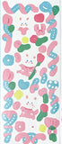 holo holographic glitter glittery bunny rabbit bunnies rabbits stationery sticker stickers sheet cute kawaii uk flower flowers bow bows scroll easter