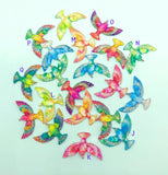 cute pretty kawaii bird birds fb flatback flat back resin resins gold foil foiled sparkly uk craft supplies pretty flying