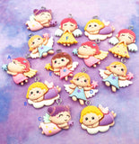 christmas angel angel resin charm charms pendant pendants fairy fairies uk cute kawaii craft supplies