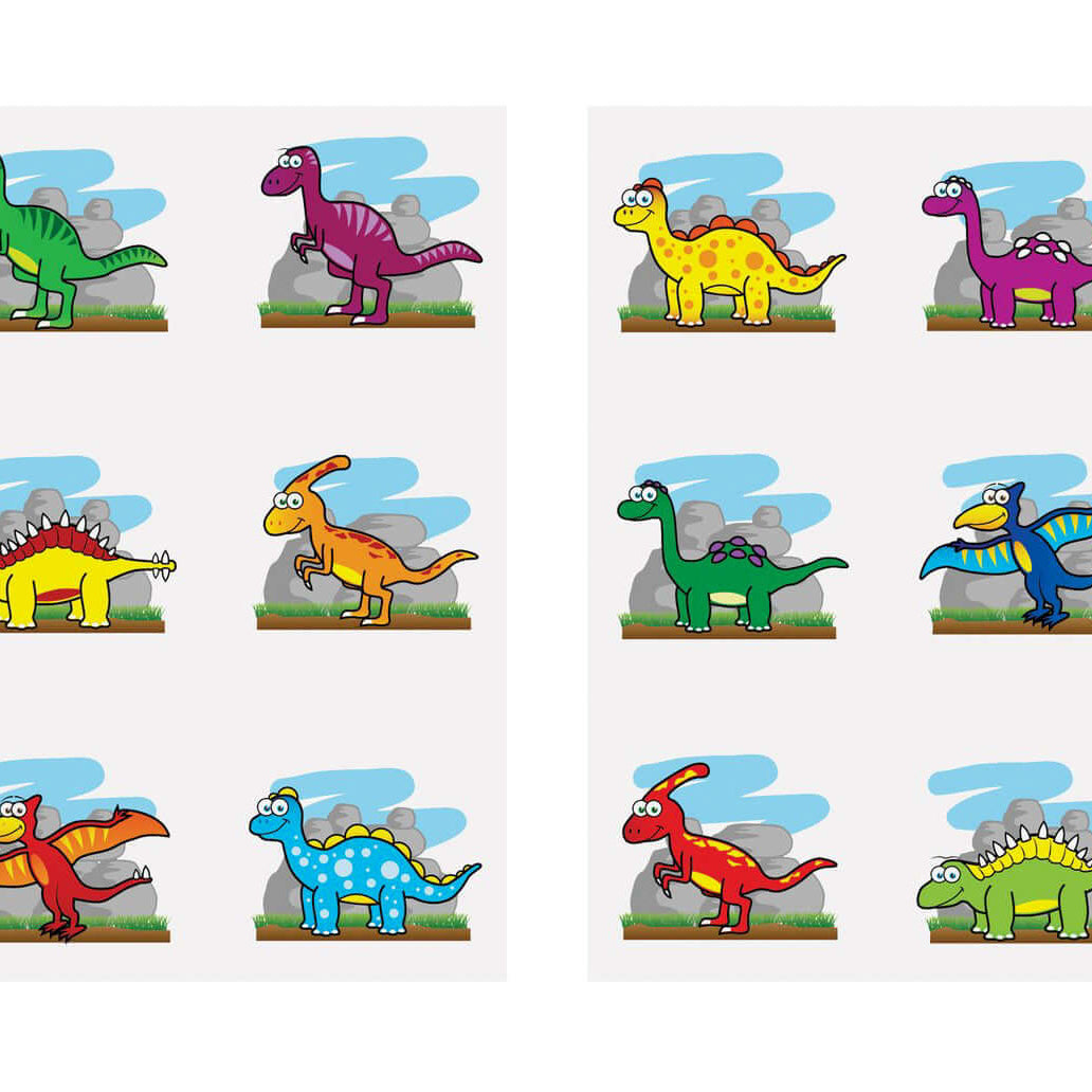 DINO TEMPORARY TATTOOS BUNDLE OF 6