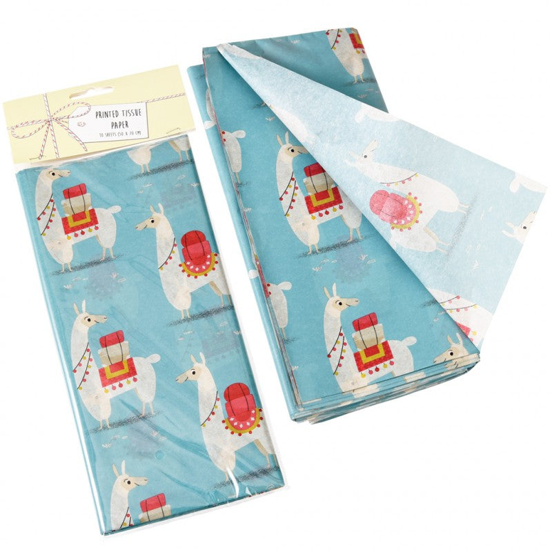 Half price! Tissue Paper Pack of 10 Sheets- Lucky Llama