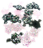glitter resin bat bats charm charms uk kawaii cute craft supplies pink black turquoise white glittery pendants