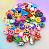 polymer clay bead beads mixed lucky dip bundle of 10 20 uk cute kawaii craft supplies pairs heart flower butterfly pumpkin cloud rainbow animal pretty