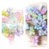 To Clear- Just 30p! GUMMY BEAR Resin Sparkly Glitter Charm *Slight seconds