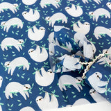 sydney sloth cute sloths kawaii tissue paper uk packaging supplies rex london dark blue wrap