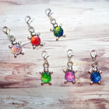 sparkly planner clip charm charms planning accessory turtle turtles ocean mermaid scale scales ab iridescent glitter silver tone metal uk handmade hand made gift gifts