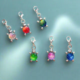 sparkly planner clip charm charms planning accessory turtle turtles ocean mermaid scale scales ab iridescent glitter silver tone metal uk handmade hand made gift gifts