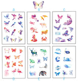 watercolour animals pretty sticker sheets stickers birds butterflies cute kawaii stationery store uk