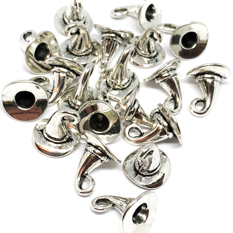 wizard witch hat tibetan silver charm charms 13mm witch's hats