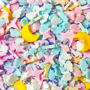 unicorn dream galaxy star stars moon  moons gem gems sparkly pastel colours polymer clay sprinkles deco bundle set pink lilac white pale blue turquoise yellow cloud clouds uk cute craft supplies kawaii pretty shop store 