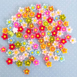 tiny 5mm resin flower flowers flat back fbs flatbacks colourful daisies daisy uk cute kawaii craft supplies mini tiny little small 5mm embellishments