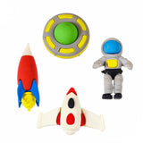 space theme large eraser rubber kids toy party bag filler stocking plane rocket spaceship astronaut rex london gift gifts uk cute kawaii