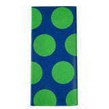 Tissue Paper 2 Large Sheets- GREEN ON DARK TEAL BLUE