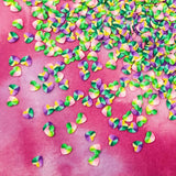 Polymer Clay RAINBOW HEARTS 5mm Sprinkles x 50 #S4