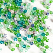 green seed bead beads tiny mini 2mm glass little bundle greens uk cute kawaii craft supplies jewellery making shop store